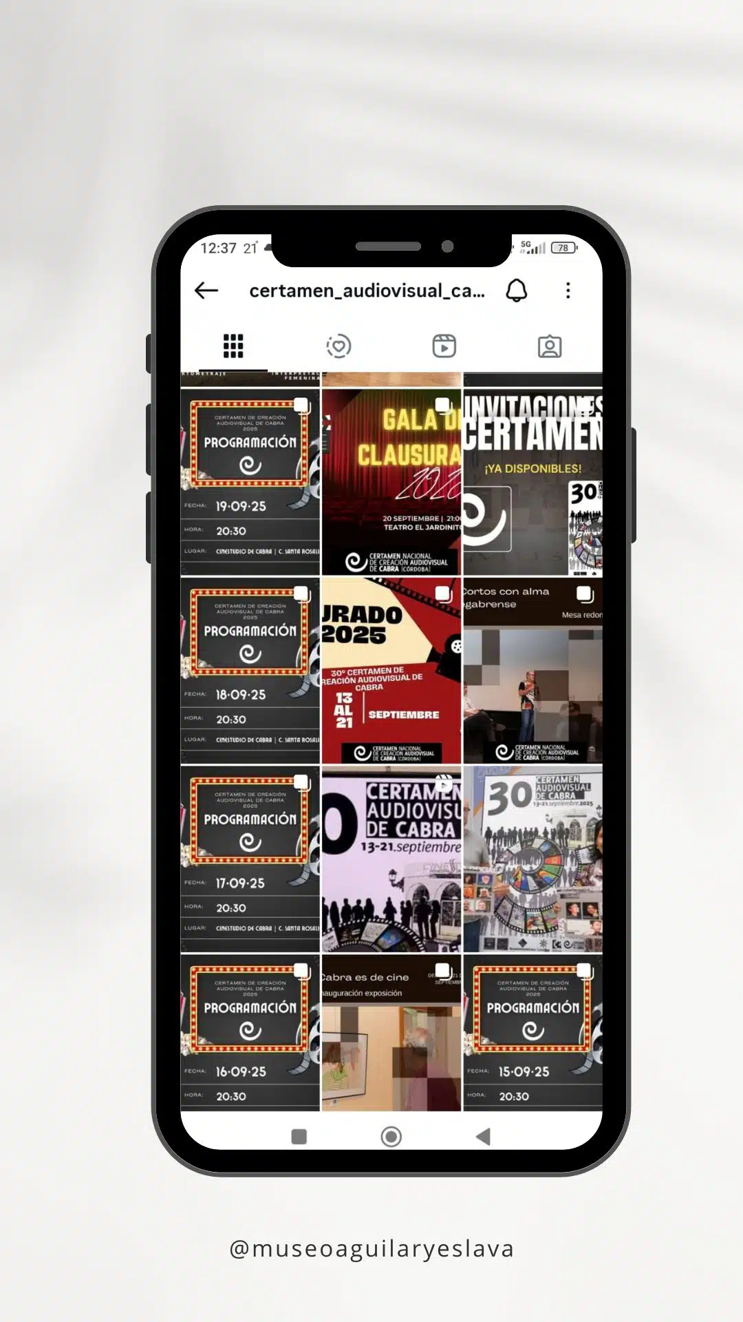 REdes sociales certamen de creación audiovisual Cabra
