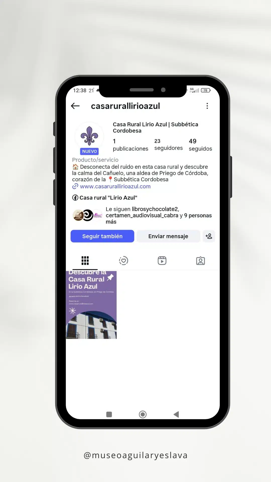 Redes Sociales Casa rural lirio azul