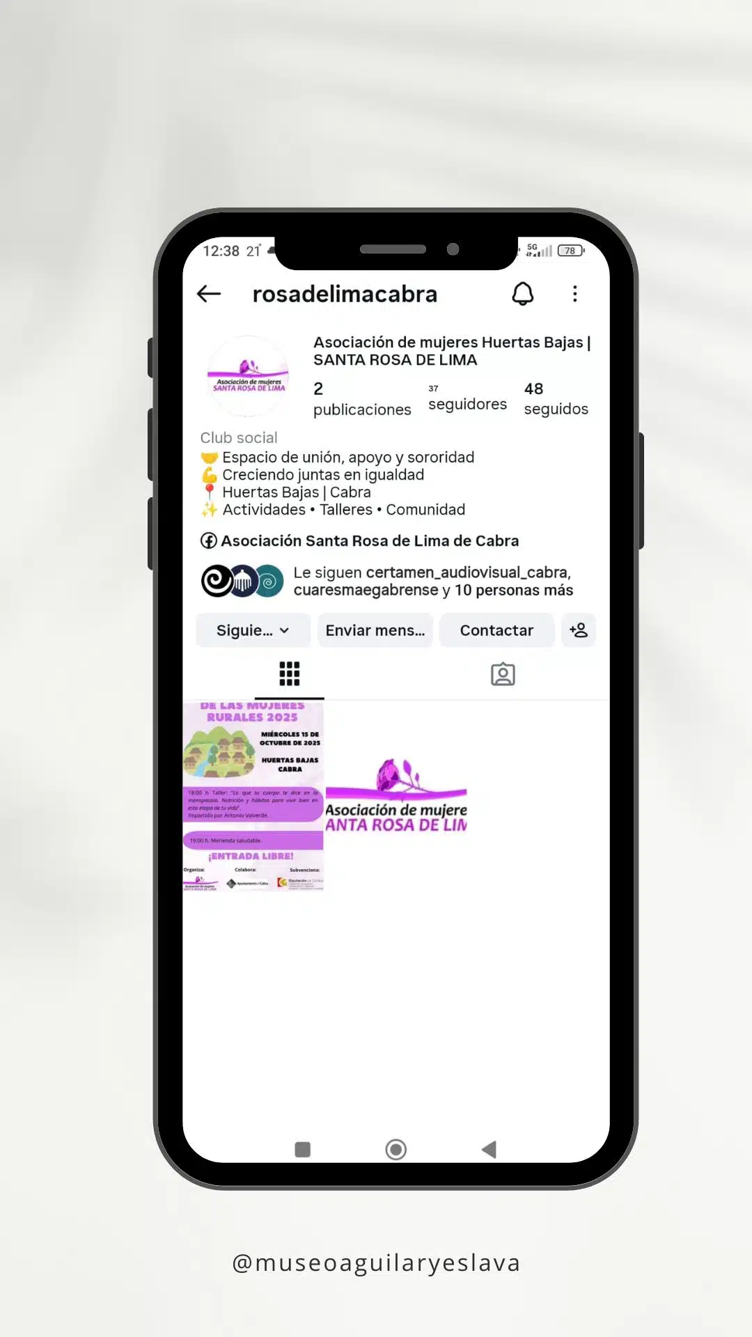Redes sociales rosa de lima Cabra